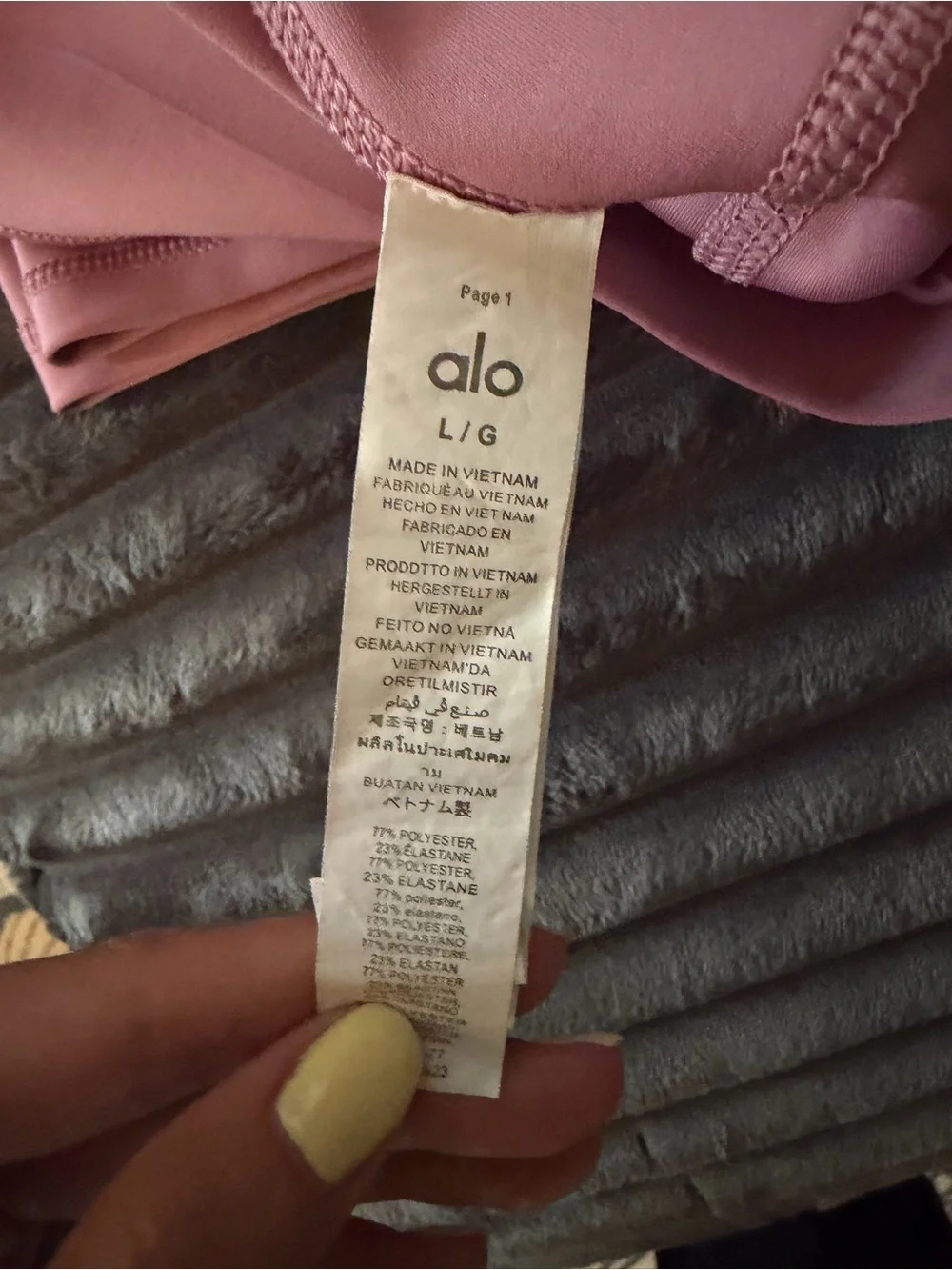 Alo 7/8 High-Waist Airlift Leggings in Pink Lavender